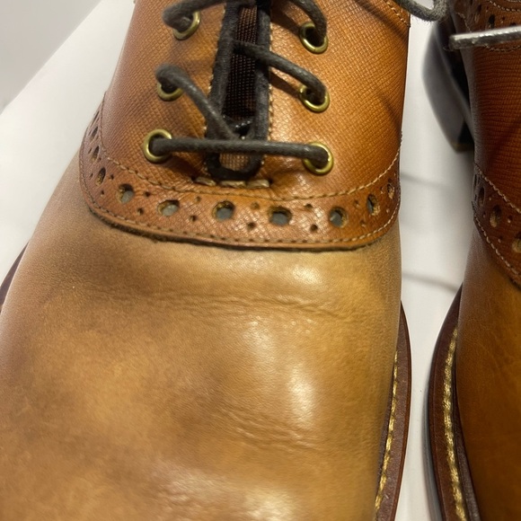 Winthrop Phillips Brown Leather Brogue Oxford Shoes 104120 Men’s Size 8 - Picture 6 of 9